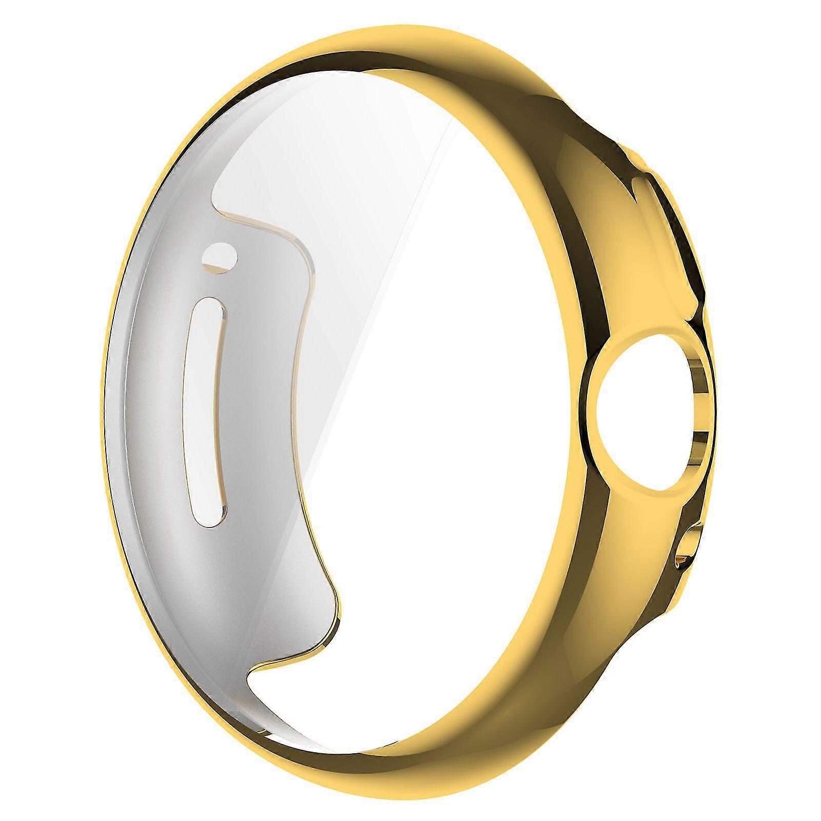 compatible Google Pixel Watch Electroplating Tpu Case Screen Protector Full Protection Anti-drop Protective Watch Cover