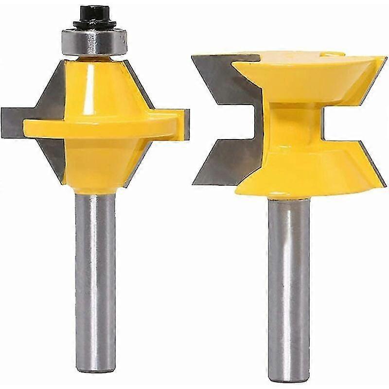 2Pcs Router Bit Set 8mm Shank 120 Degree Wood Milling Cutter Groove Woodworking Cutter Chisel Tool,Versailles