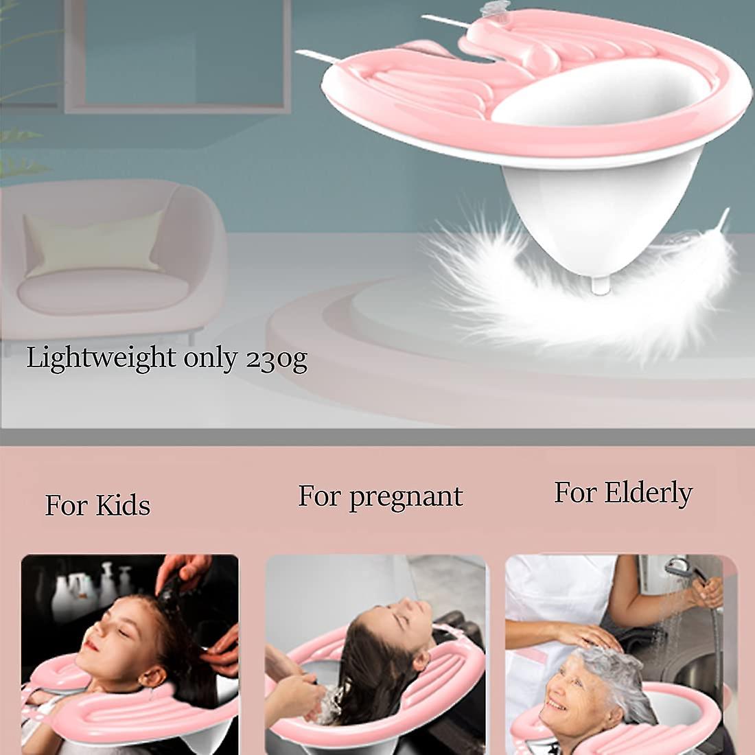 Lave-Cheveux Gonflable Portable Pour Personnes âgées, Handicapées, Femmes Enceintes, Blessées, Alitées, Handicapées Pour Laver Les Cheveux Au Lit, à La Maison, Avec Pompe à Air Et Drainage