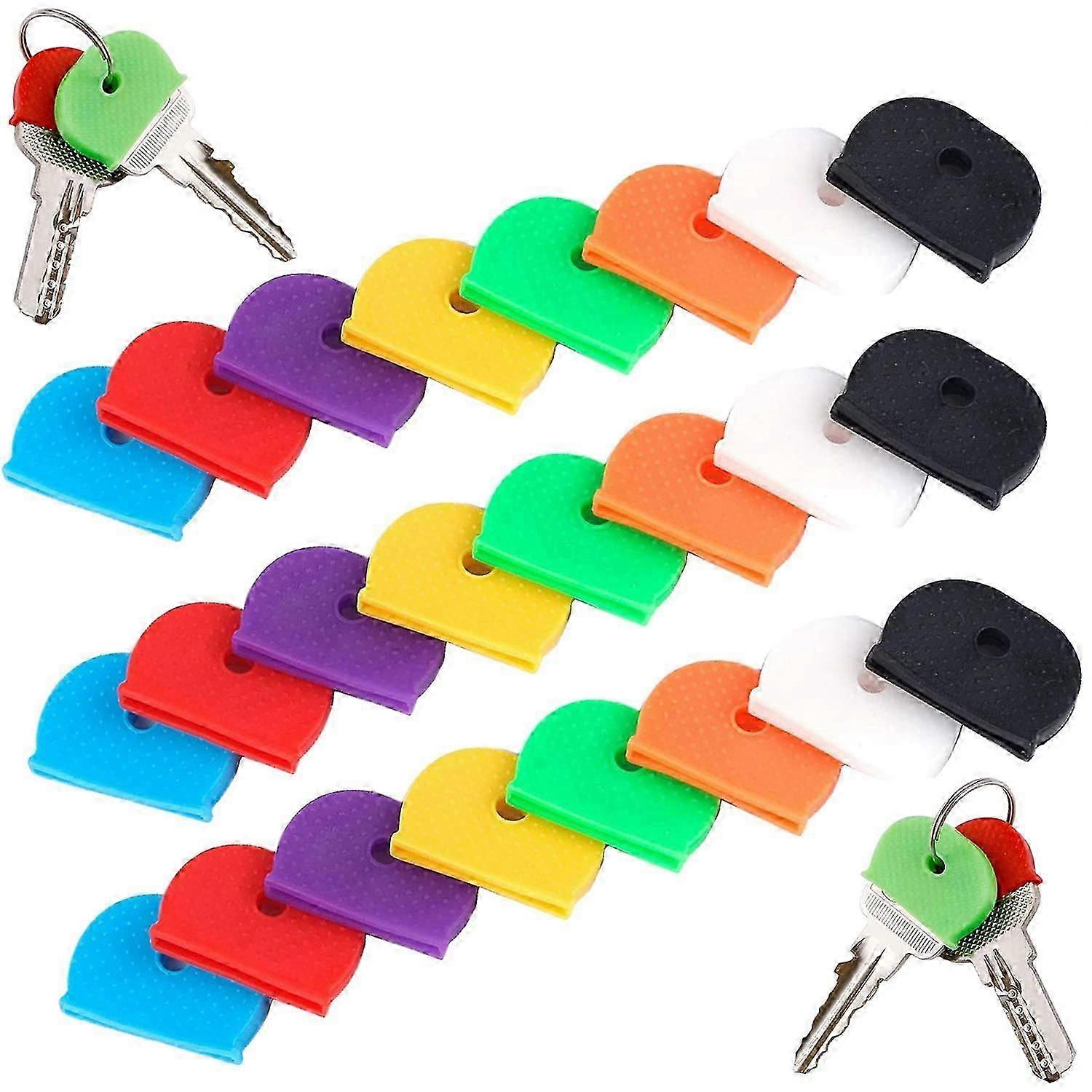 Flexible caps for easy key identification 8 colors 24 pcs