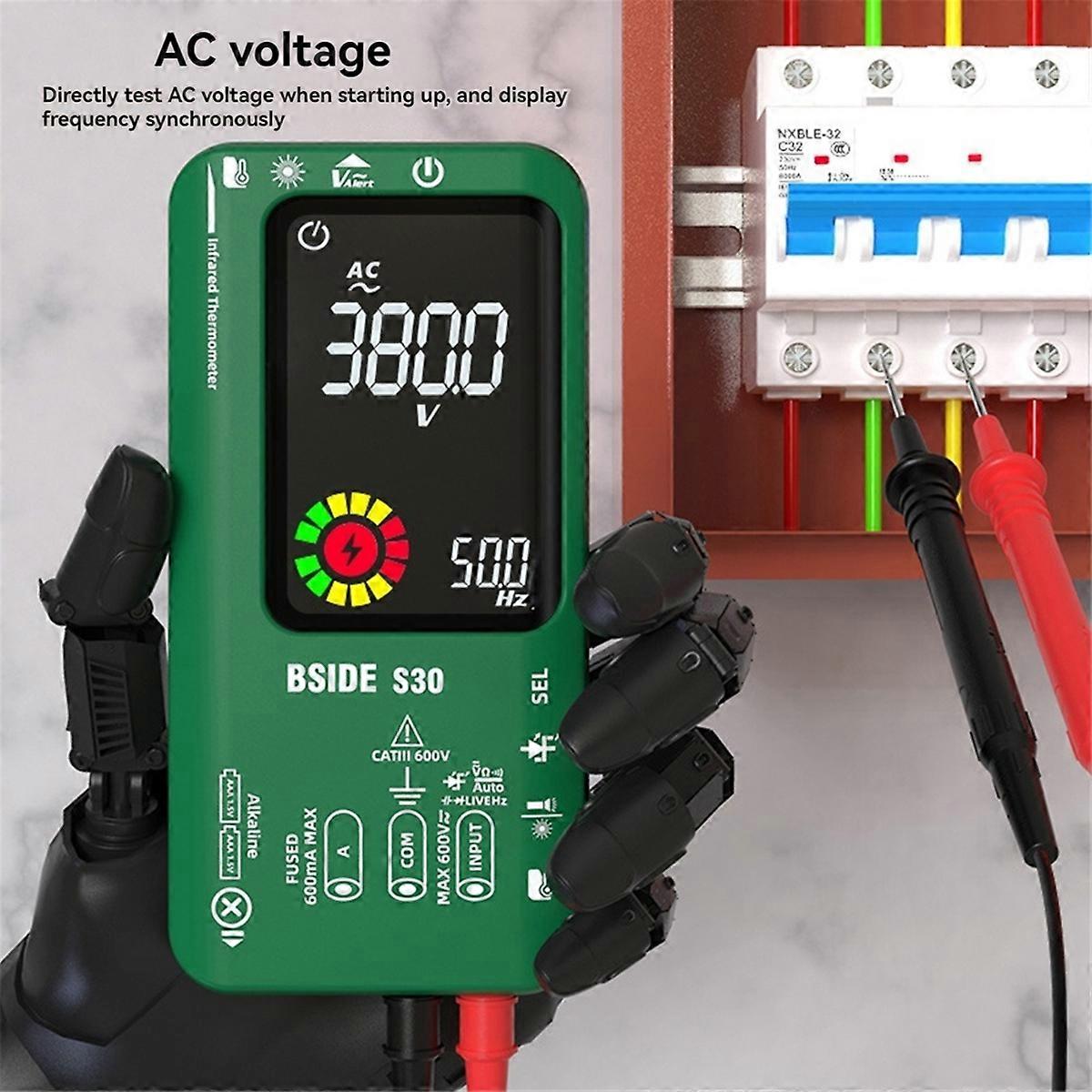 Digital Multimeter Infrared Temperature 15V Diode LED Rechargeable Smart Multimeter A