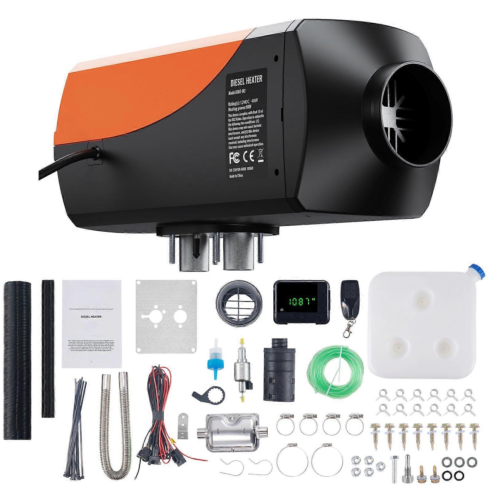 Θερμάστρα αέρα diesel 12V 8KW θερμαντήρας diesel με τηλεχειρισμό και LCD, βάρκα φορτηγών ρυμουλκούμενων τροχόσπιτων RV 10L και σε εσωτερικούς χώρους