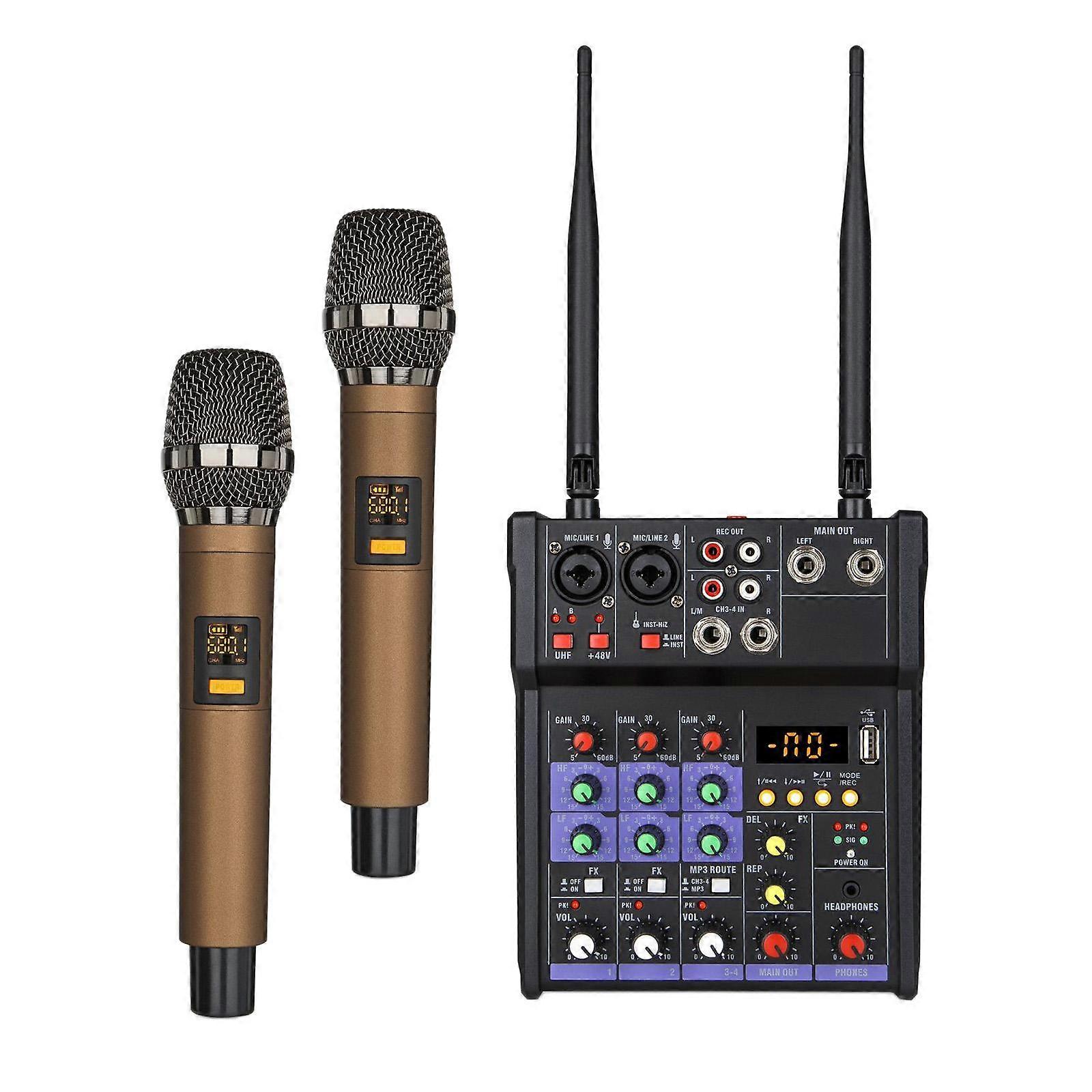 4-kanals Audio Mixer Console Inspelningsmixer för dator