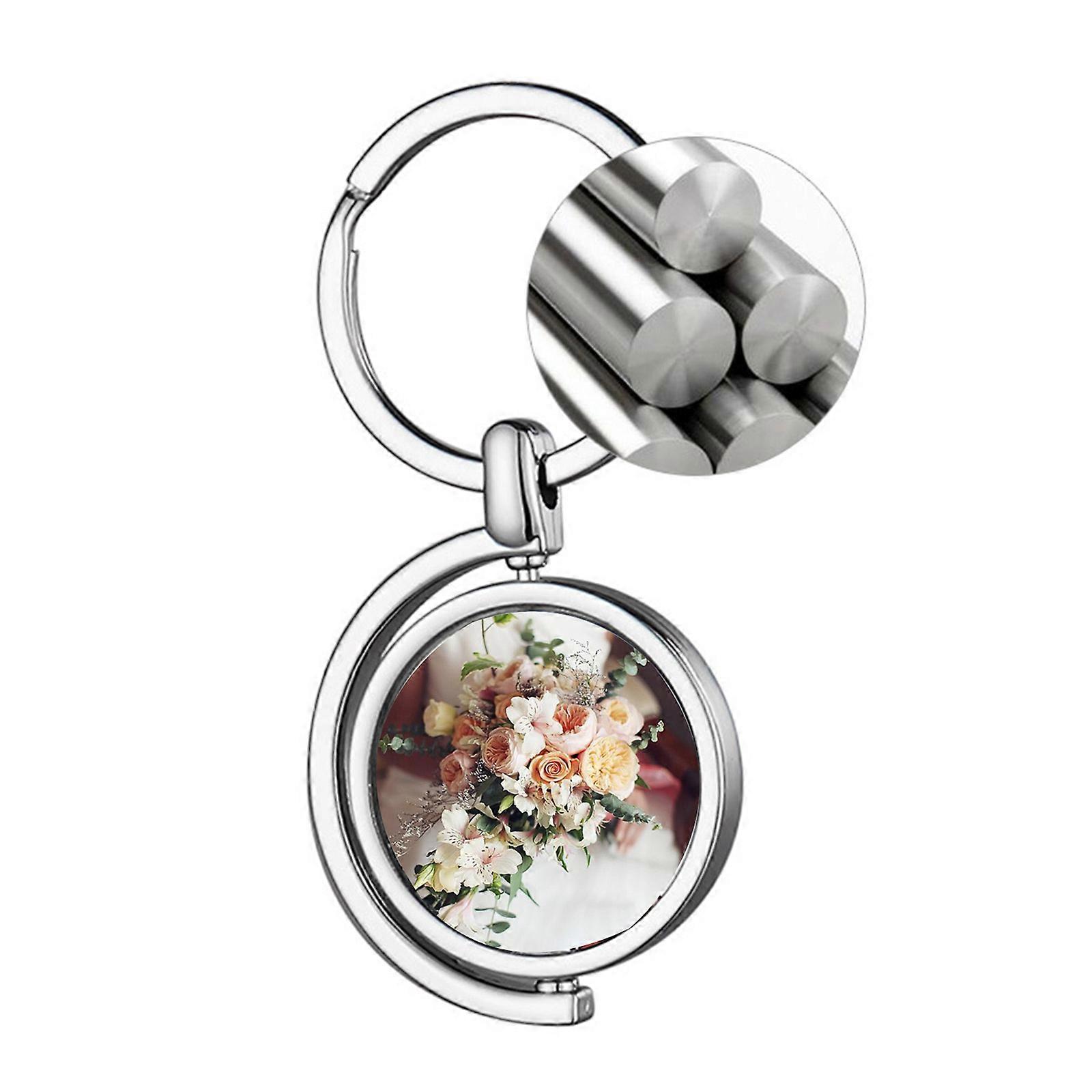 Creative Rotating Double Sided Blank Thermal Transfer Keychain Accessories Sublimation Blank Keychain Bag Ornaments Multicolor