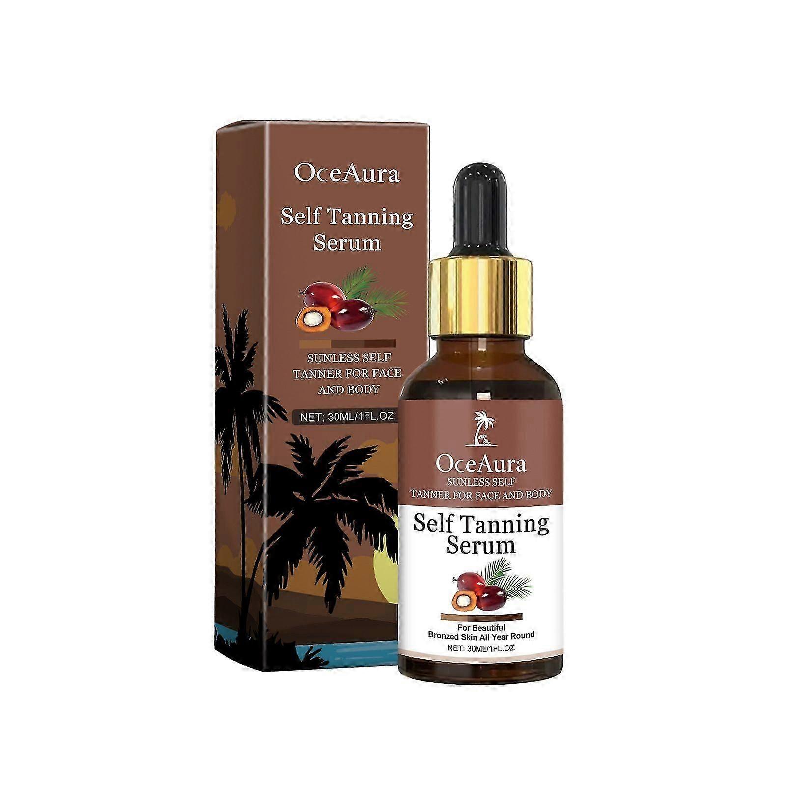 Self Tanning SerumSunless Self-Tanning For Face And Body,Easy Bronzing Refreshing Hydration Even Tone