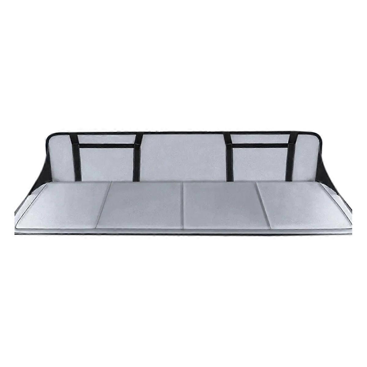 Car Rear Seat Sleeping Mat Head Guard Folding Extension Board Gray