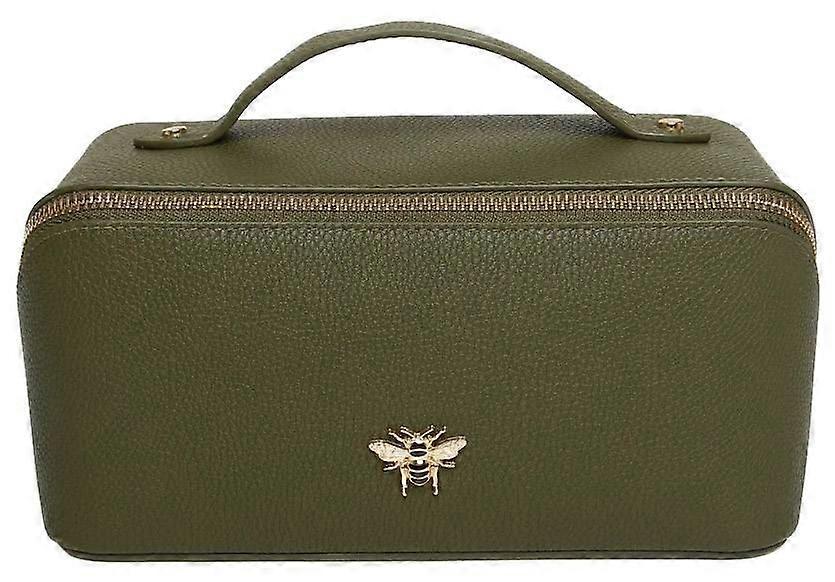 Alice Wheeler London Luxury Train Case - Olive Green