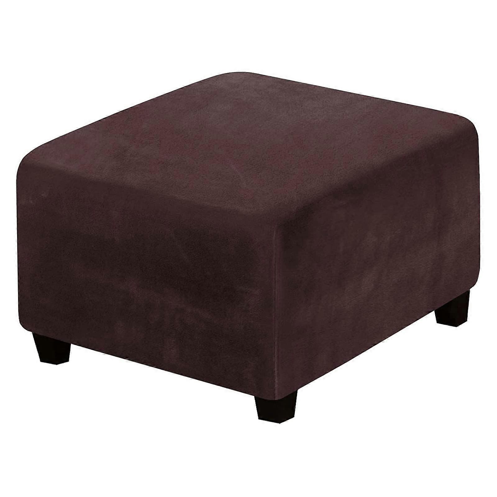 Velvet Footstool Cover Size M for Storage Ottoman, Soft Material, Stylish Design, Easy to Clean