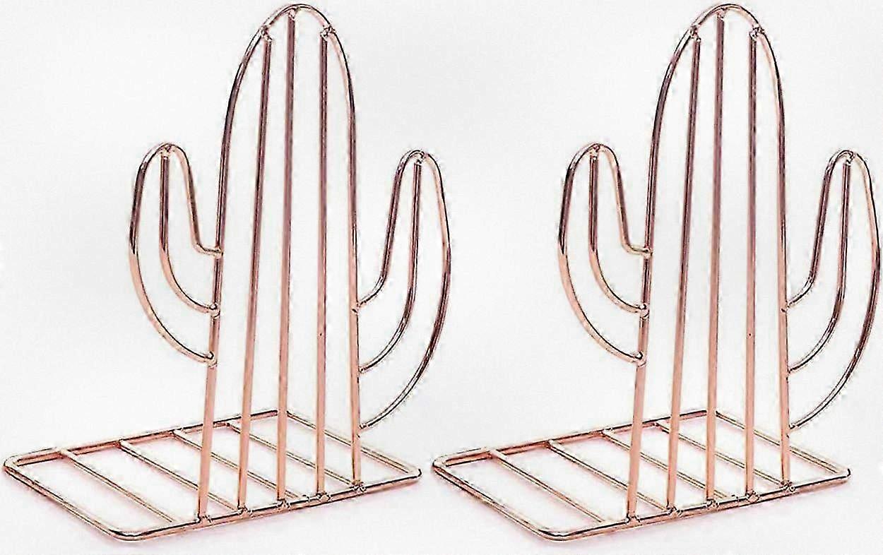 Heavy Metal Cactus Bookends for Bookshelf Decoration