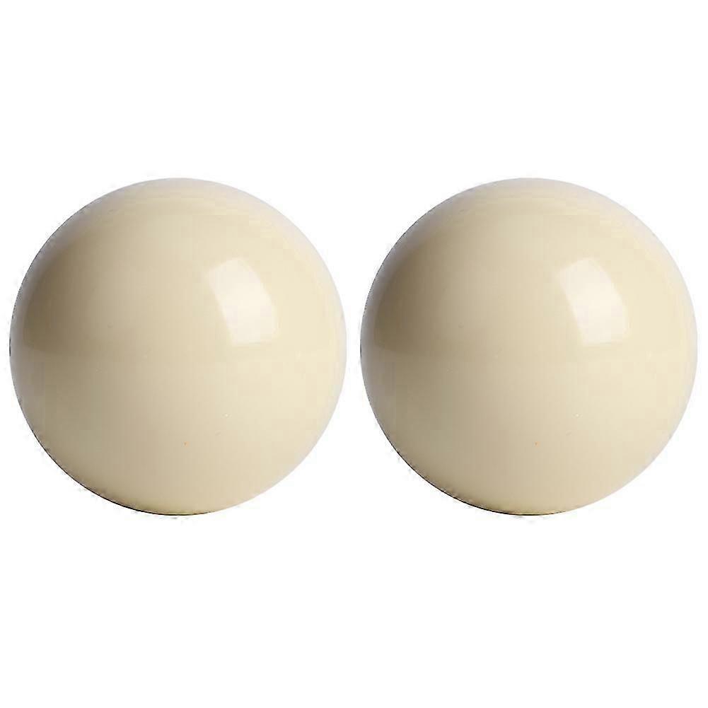 2pcs White Billiard Balls for Pool Table Training, Standard 5.72CM Spot Cue Balls