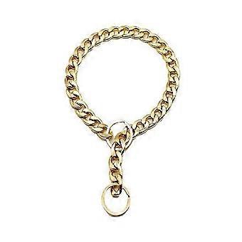 Chain Dog Collar 55CM Cuban Link Dog Chain for Pitbull Choke Collar Gold Metal Stainless Steel Heavy Dogs 55CM