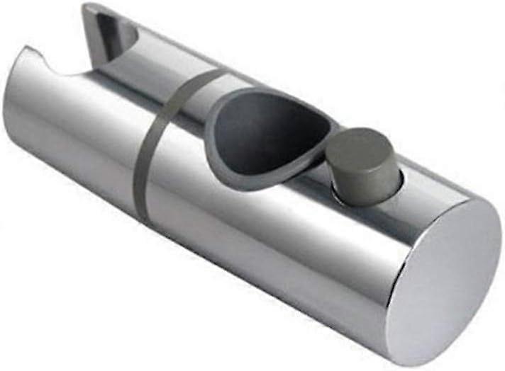 Universal Adjustable Shower Head Holder,Chrome 19-25MM O.D. Rail Head Bracket Holder for Sliding Clamp Replacement 360 Degree Rotation Holder