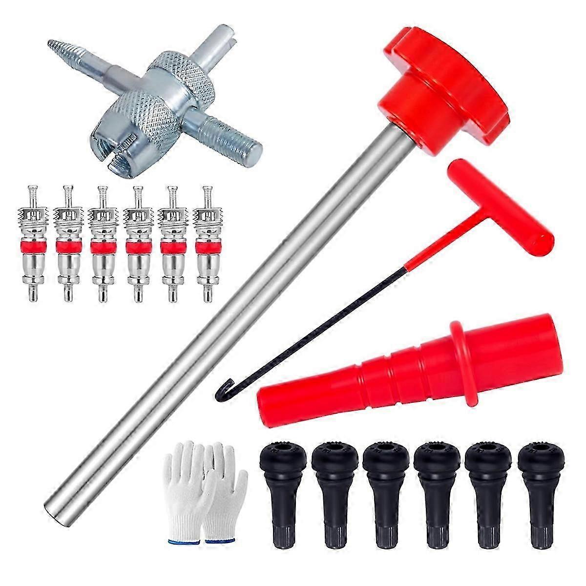 Quick Change Tire Valve Tool Kit, Tire Valve Stem Core Quick Change Tool Kit, Replace Car, ATV, Truck, Motorcycle, Etc,B