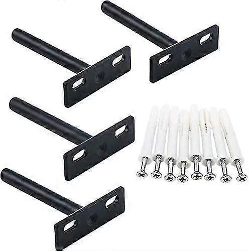 Floating Shelf Brackets 4pcs 10mm Invisible Wall Mount Hidden with Screws & Tubes