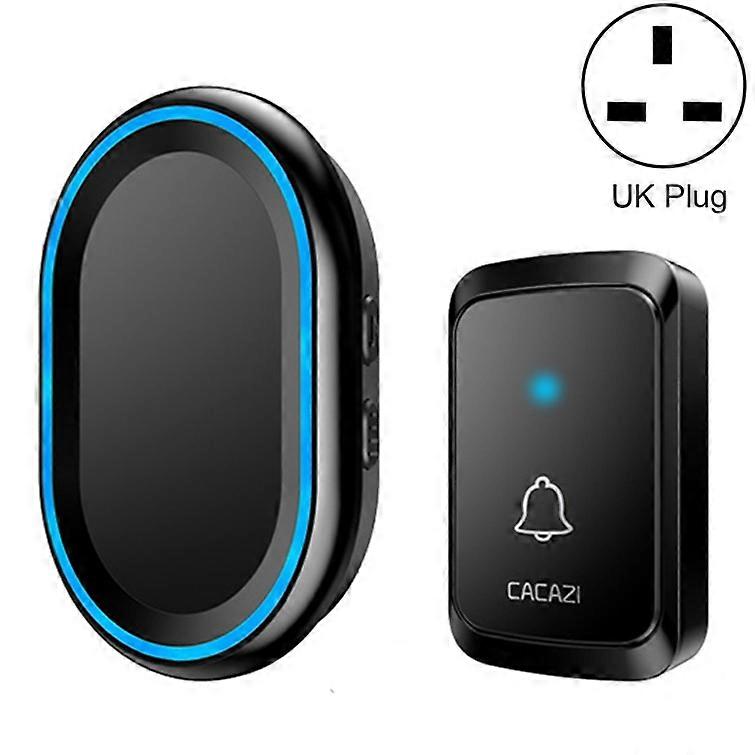 CACAZI A80 1 For 1 Wireless Music Doorbell without Battery, Plug:UK Plug