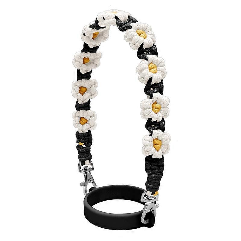 16-40 unssille Stanley Mug kaulanauha silikonisilmukka Boho Daisy söpö kukka käsinkudottu mukin kansi