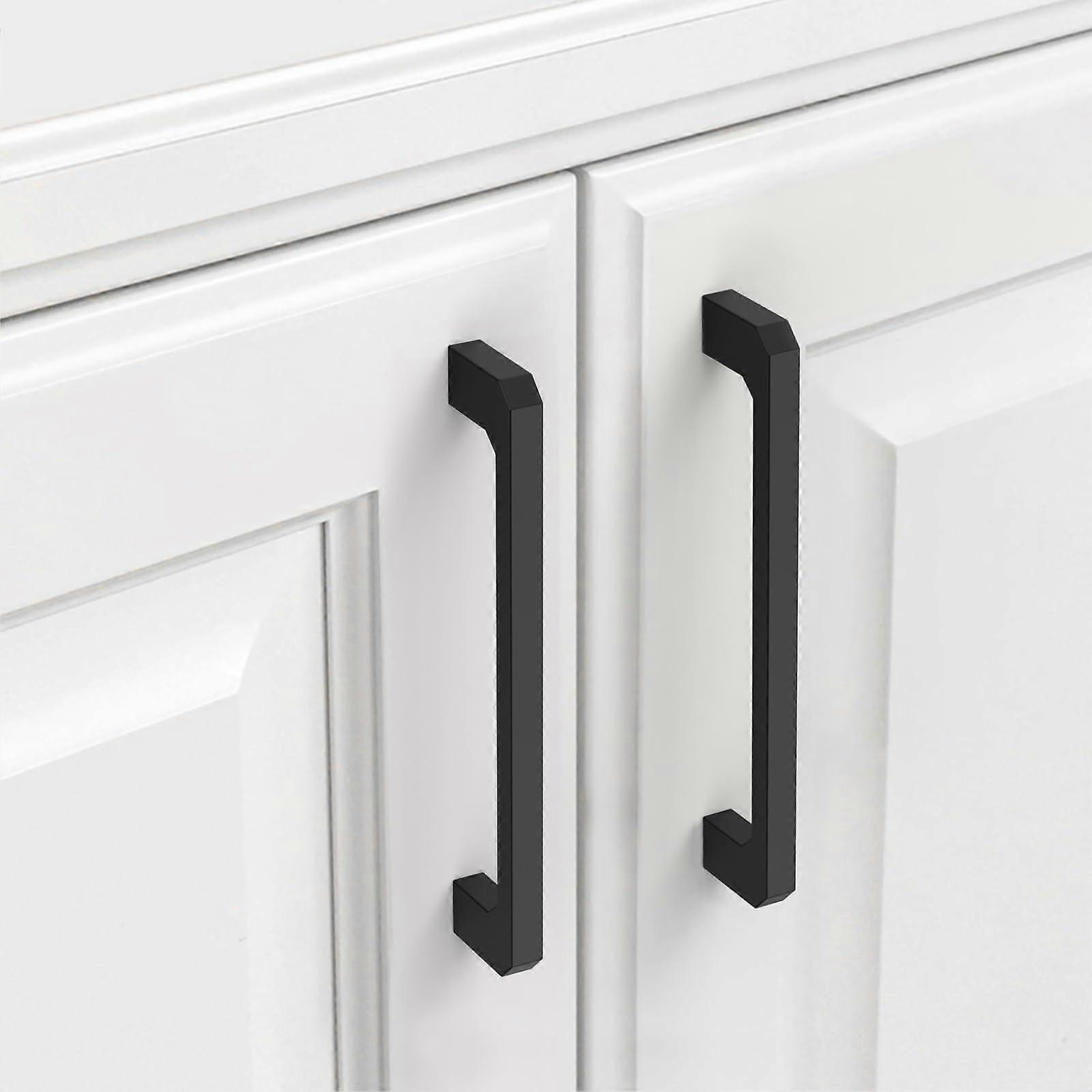 5 Inch Matte Black Cabinet Pulls - 10 Pack Kitchen Cabinet Handles, Durable Drawer Pulls for Modern Home Decor