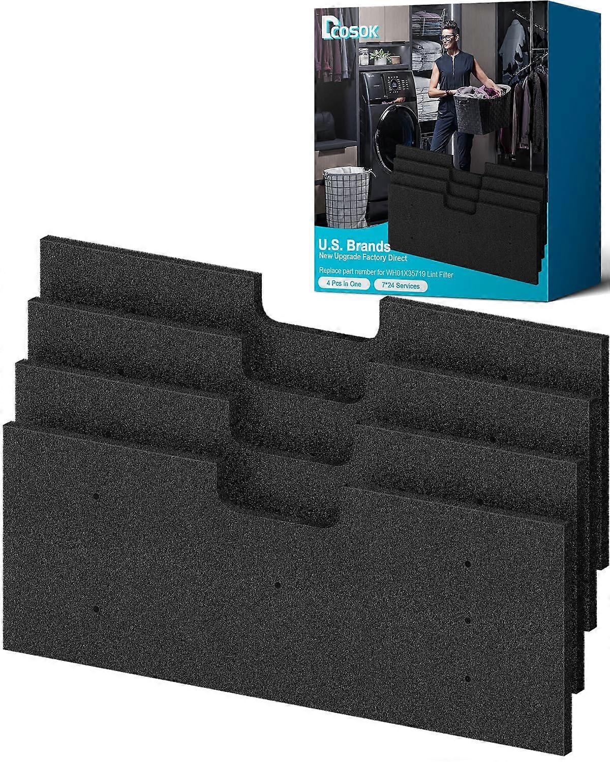 For GE Dryer Lint Filter Replacement WH01X35719 - For GE Washer Dryer Compatible - Combo with GE Profile Washer Dryer Combo Foam Filter Parts (10)