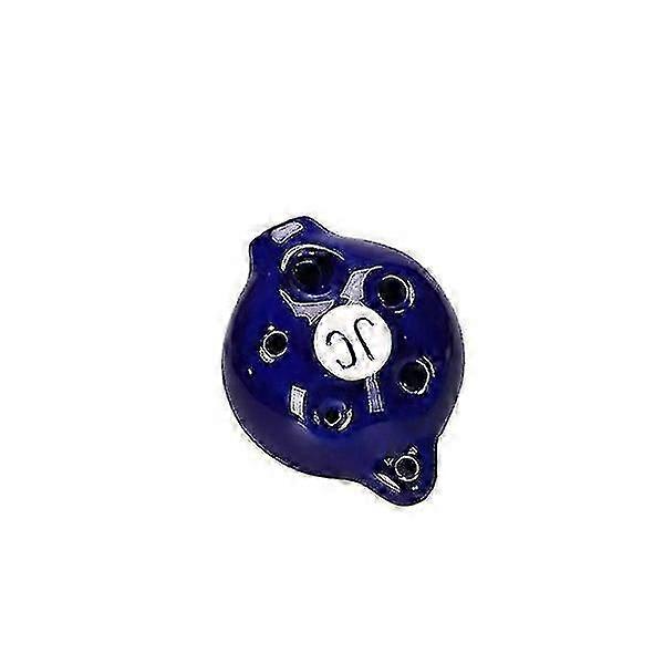 Blue 4-Hole Ocarina for Solo Performance and Group Playing