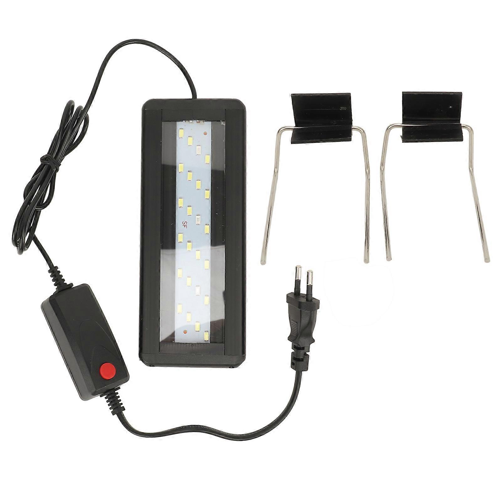 LED with Expandable Bracket Blue and White Adjustable Timer Aquarium Plant Light for 20‑30CM Fish Tank