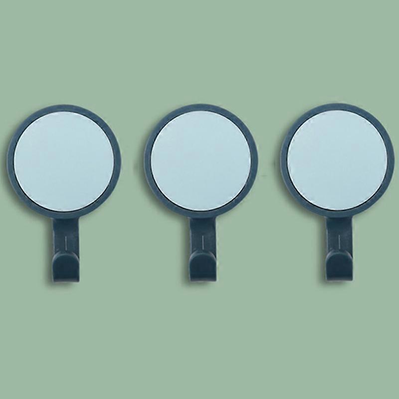 3pcs/pack Rotatable Wall-mounted Kitchen Hook Suction Cup without Trace Pasting Door Load-bearing Punch-Free Sticky Hook