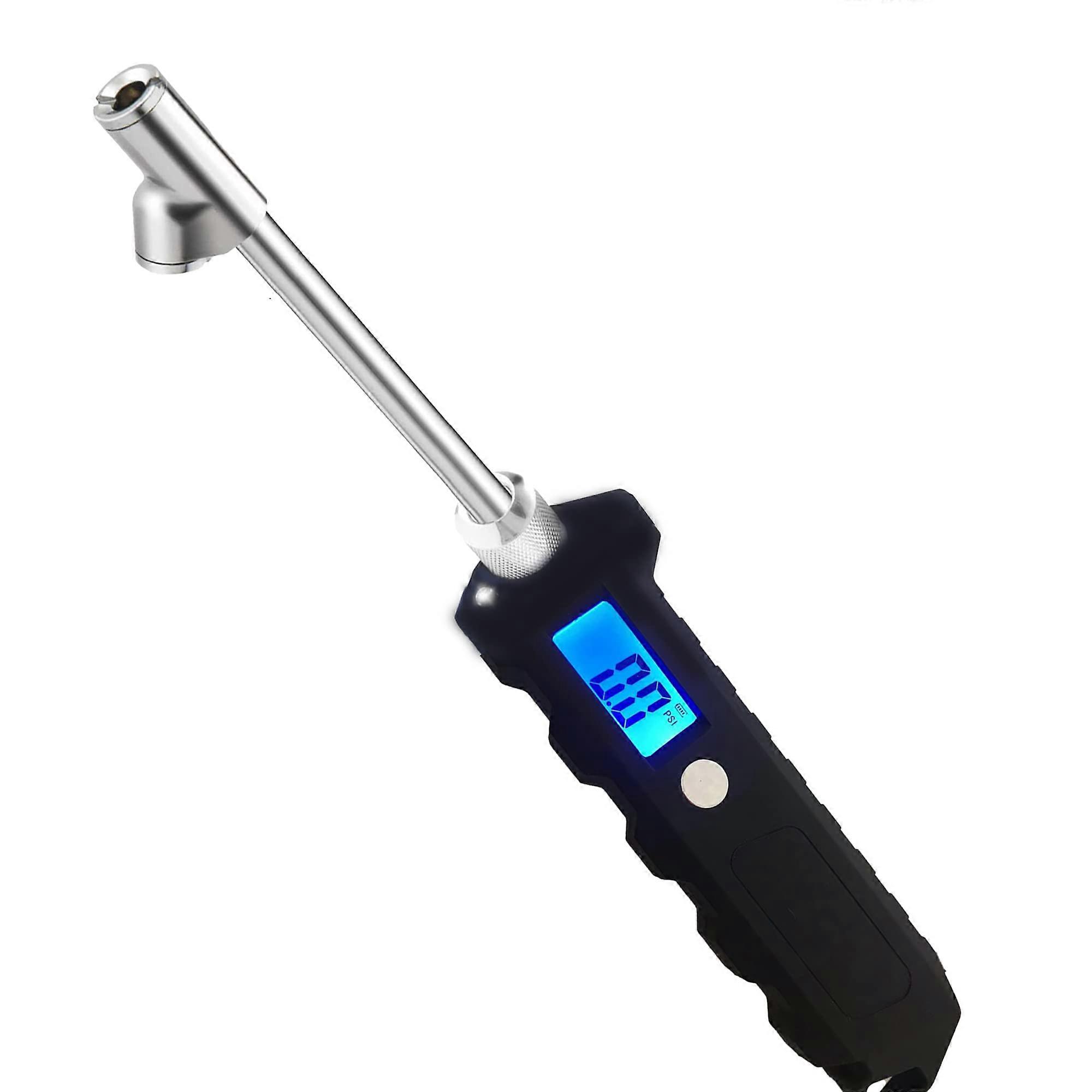 Digital Tire Pressure Gauge 230 PSI Dual Head Stainless Steel for Truck and RV with Backlit LCD Display and Flashlight