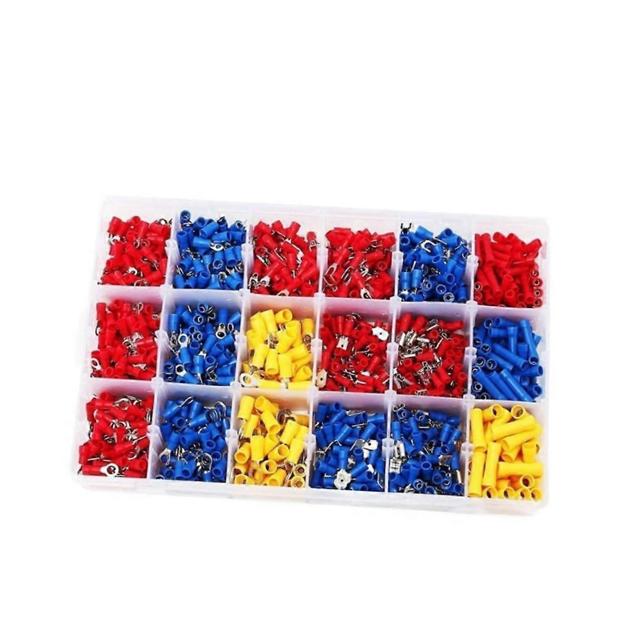 Terminal Crimp Set 1200 Pcs Wire Connectors Insulated Marine Auto Organized in PVC Case Fast Access