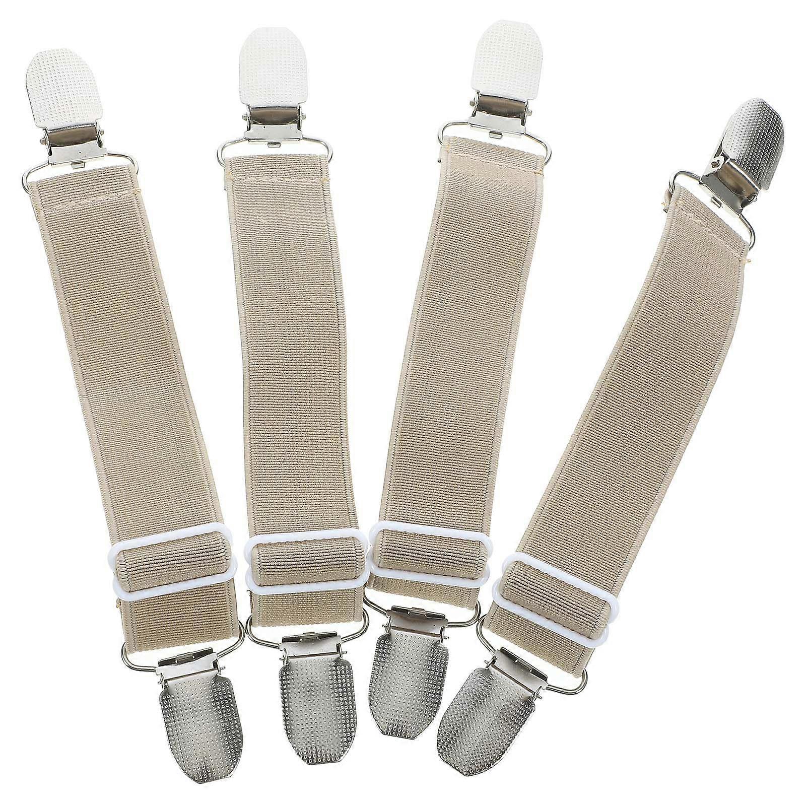 4pcs Adjustable Boots Fixing Strap Clips Elastic Windproof Pants Fasteners Holder