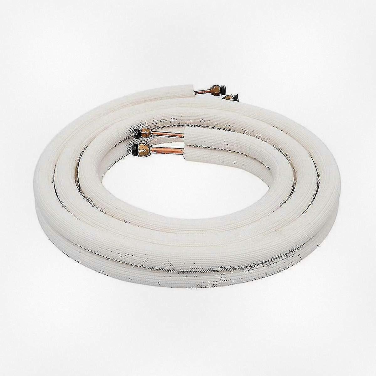 3 Meter Insulated Copper Coil Tubing Set for Air Conditioning, 1/4" and 3/8" Diameter, Essential AC Replacement Components