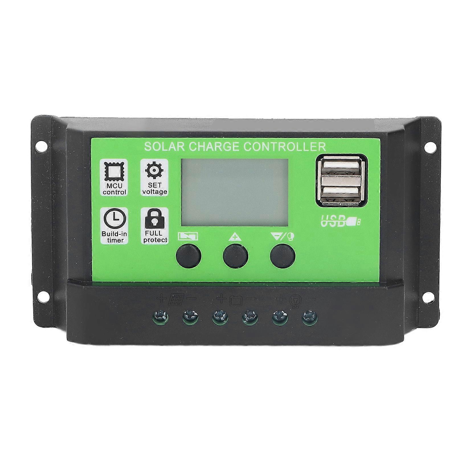 Controller Adjustable Parameter Intelligent Solar Panel Charge Battery Regulator with LCD Display 12V 24V Adaptive