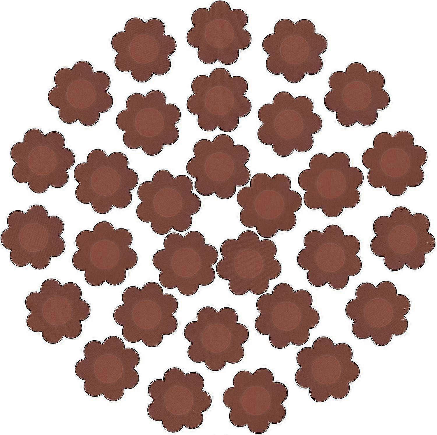 30 Dekk Brystkaker Plommeformet Engangs Brystdeksler Selvstykker Brystvorte