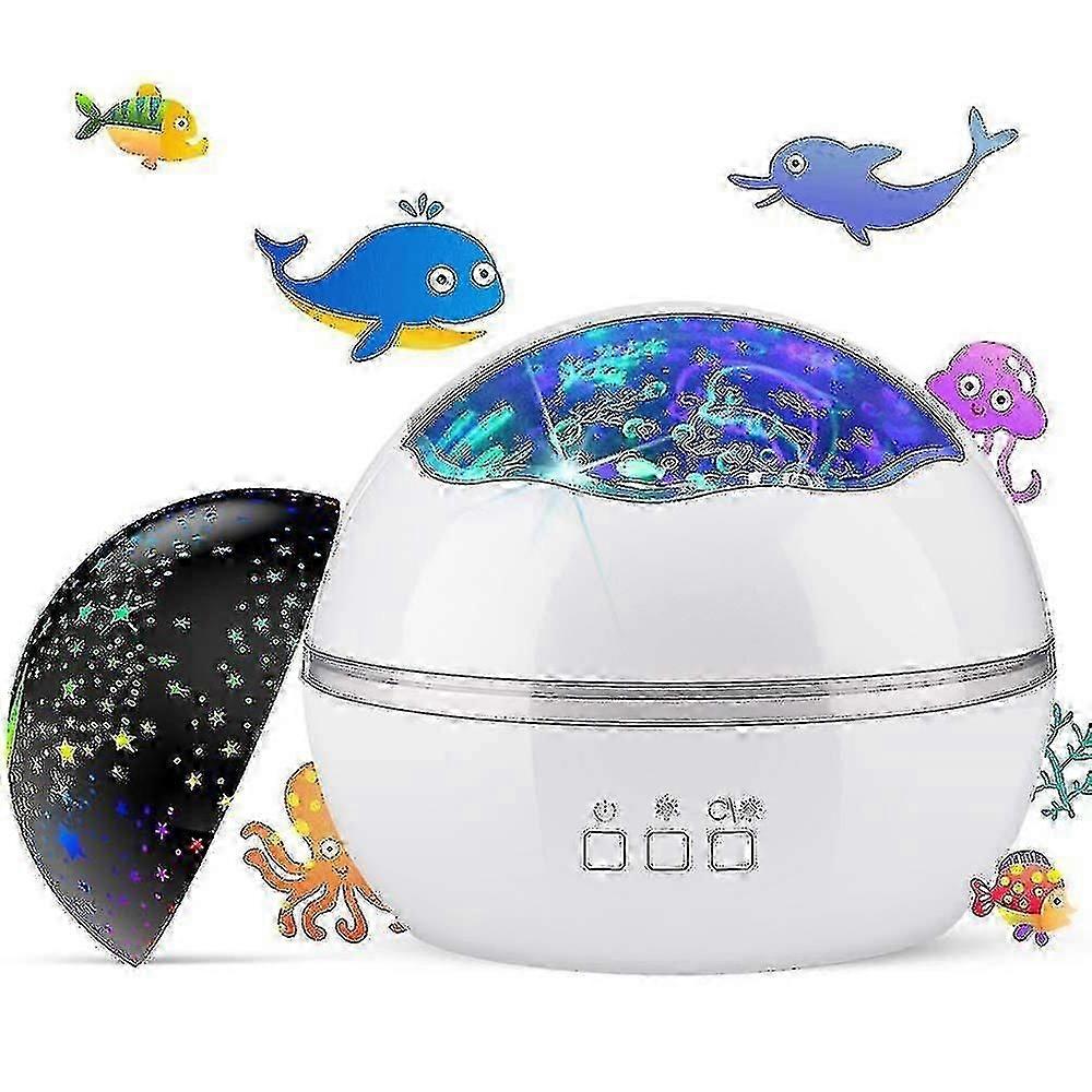 Star Proiector Lumini de noapte pentru copii, noutate Moon Star / mare animal 2-în-1 Design lampă de iluminat de noapte, multi-color Star Light rotativ proiector pentru pat
