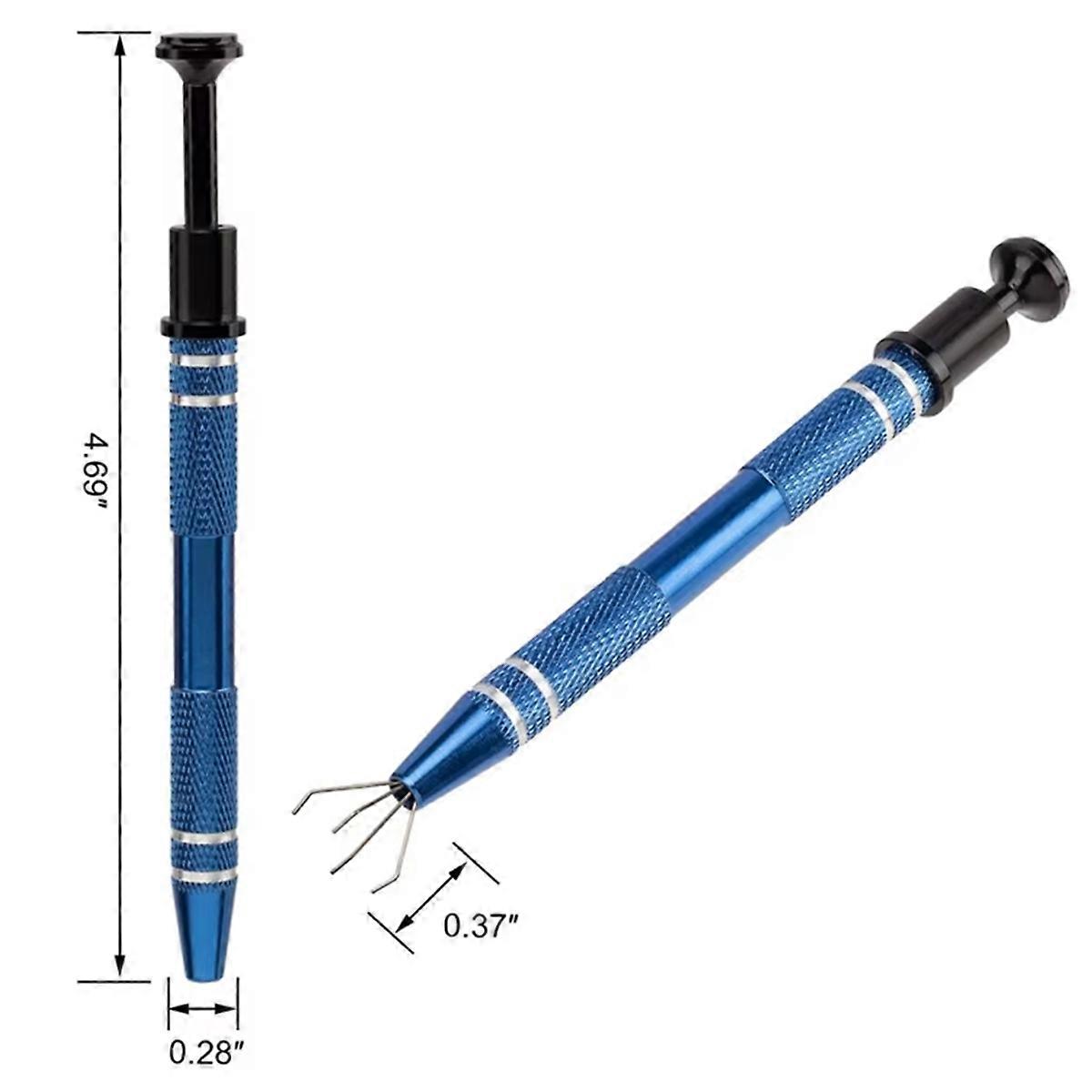4 Jaw Gripper for IC Chip Screw Clamping Hand Tool Blue