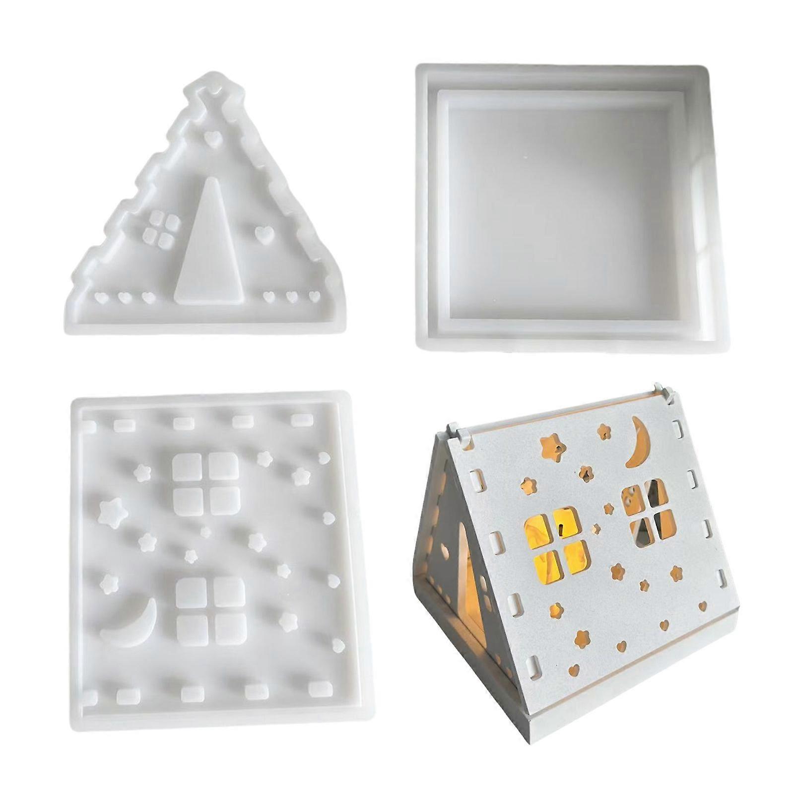 Multipurpose Sturdy Silicone Castes Mold with Star and Moon Patterns Portable for Artistics Home Decoration Creation