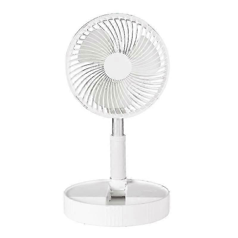 Adjustable Height Folding Strong Wind Vertical Usb Powered Fan (white) - Ya01