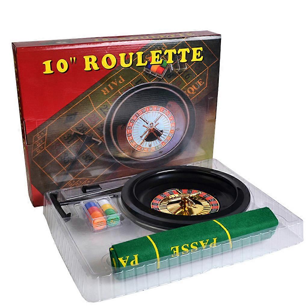 10 Inch Roulette Wheel Set Turntable Leisure Table Game for Drinking Entertainment Singing Party Desktop Game for Adults Multicolor