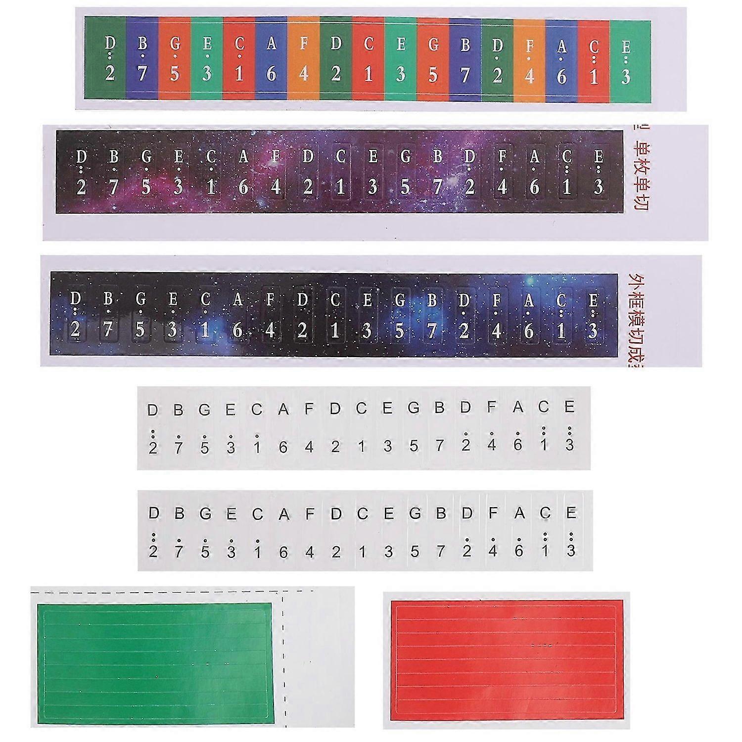 5 Sets Professional Thumb Piano Note Stickers Beginner Training Reminder Sticker