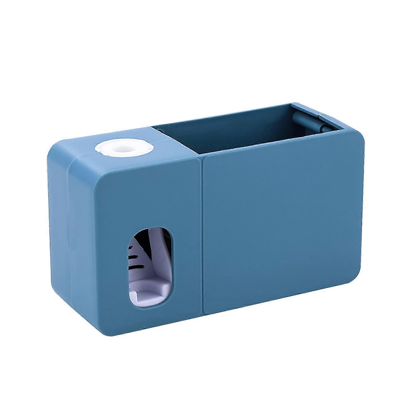 Toothpaste Dispenser Toothbrush Holder Wall Mounted 2 in 1 Design Easy to