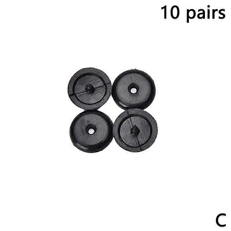 Black Car Seat Belt Clip Anti-Slip Positioning Buckle Safety Belt Fixed Button 10pcs Pack
