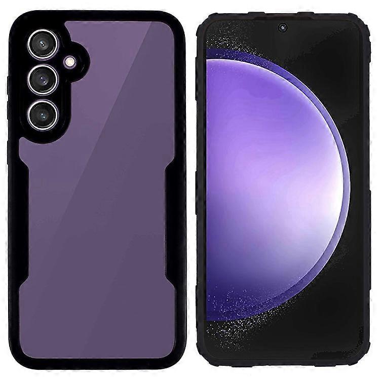 Compatible For Samsung Galaxy S23 FE Case Anti-Scratch Phone Shell with PET Screen Protector, Black