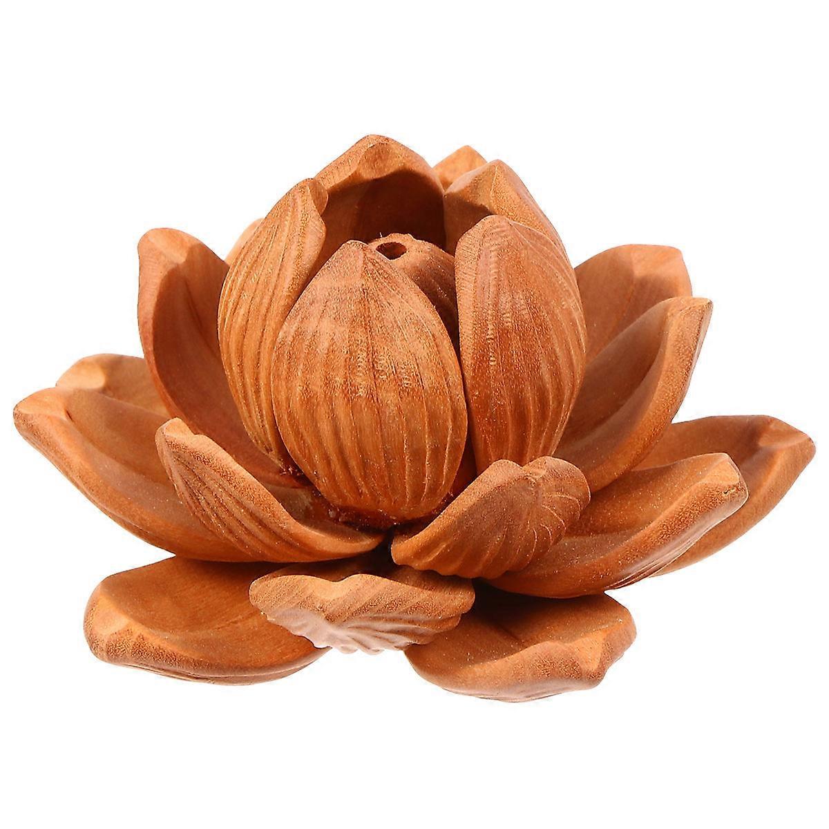 Artistic Lotus Wood Adornment for Tables, Decor Option