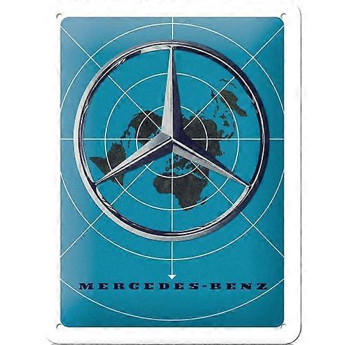Nostalgic-Art Small Mercedes-Benz Sign - Blue Map