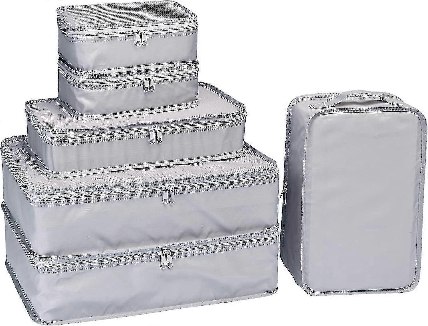 6-Piece Travel Organizer Set (Grey)