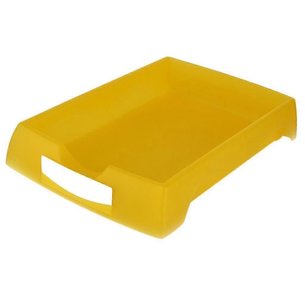 Plastic Eyeglass Organizer Tray Yellow Storage Box Accessory