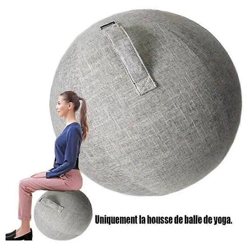 سويس بول غطاء كرة رياضية للحمل 65 سم كرة رياضية للمنزل والمكتب بيلاتيس - 65 سم رمادي