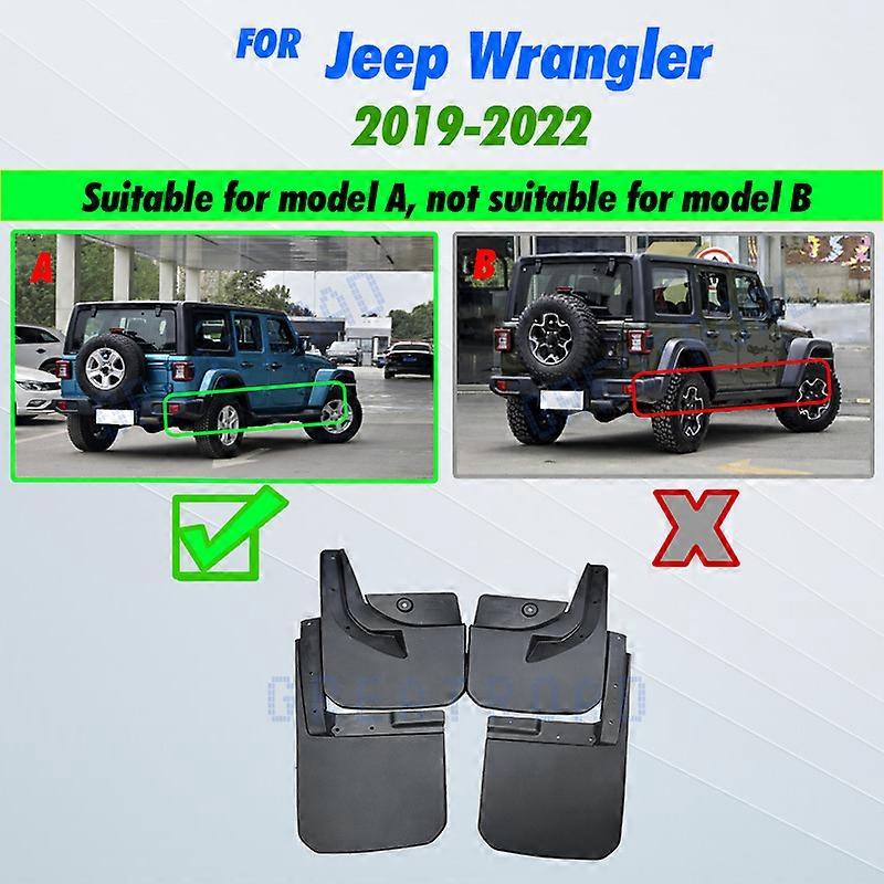 Mudguard For Jeep Wrangler Sahara JL 2019-2022 Front Rear Mudflaps Mudguards Car Accessories Auto Styline Splash Guard Fender
