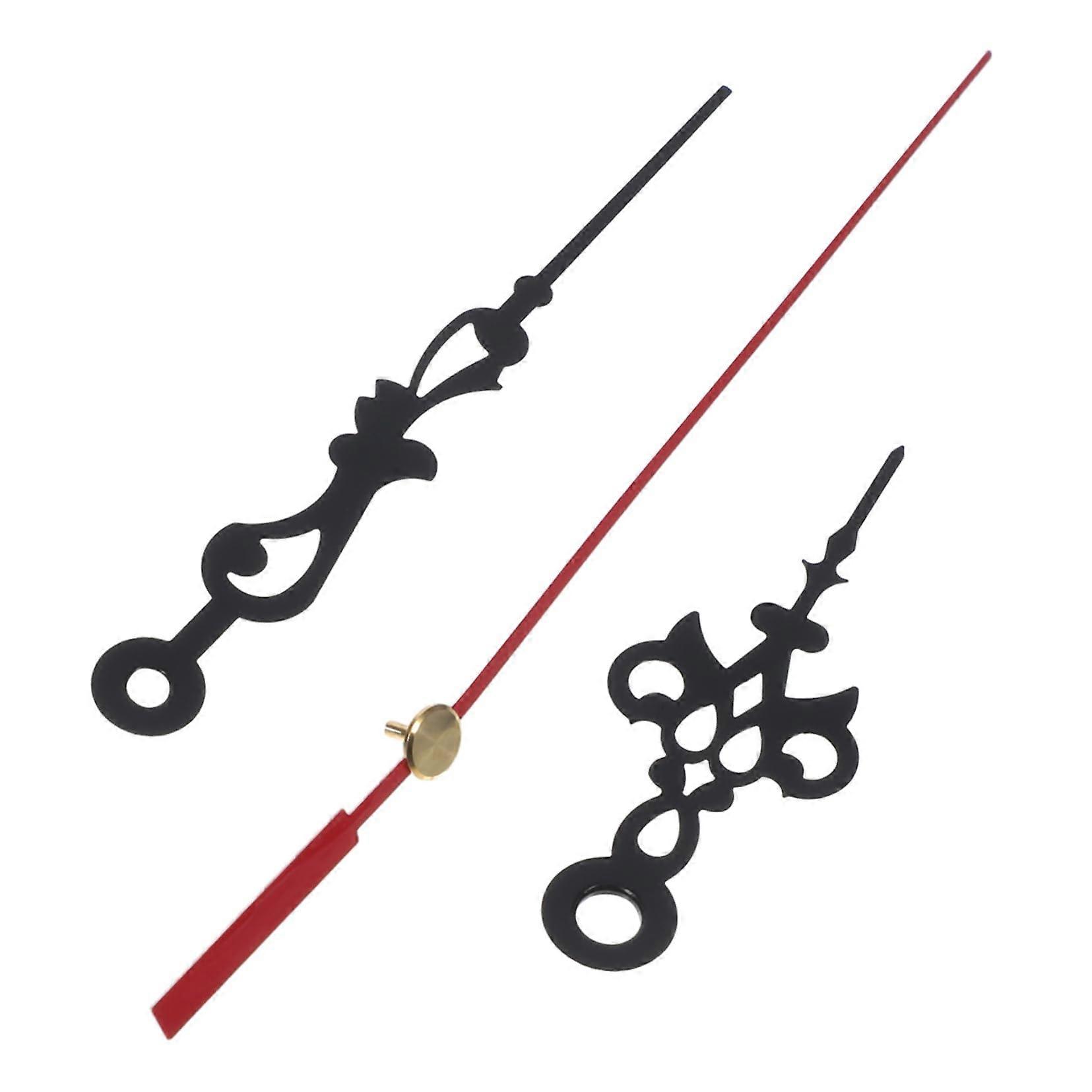 Wall Clock Hands 10-Pack Durable Plastic Black/Red Elegant Decorative Clock Hand Set