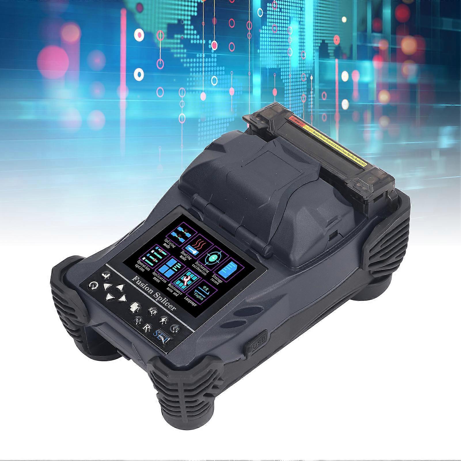 光ファイバ融着スプライサーミニファイバー溶接スプライシング加熱機絶縁ジャンパーケーブル100-240V UKプラグ用