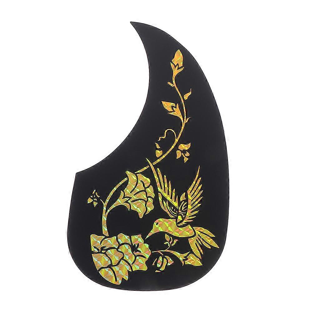 Gitarr Scratch Plate Hummingbird Plast Ersättning Akustisk Gitarr Performance Practice 17.6X9.7CM 1Set