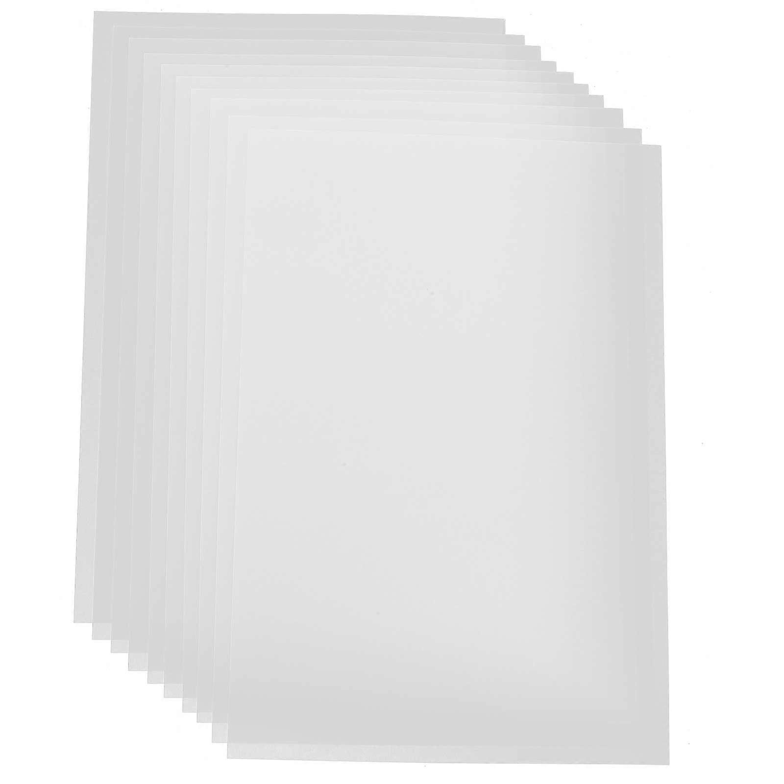 Craft Plastic Sheets Heat Shrink Plastic Sheets Diy Supplies Rectangular White Cuttable 10Pcs